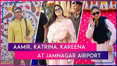 Aamir Khan, Katrina Kaif, Vicky Kaushal, Kareena Kapoor, Saif Ali Khan, Taimur Ali Khan, Karisma Kapoor At Jamnagar Airport